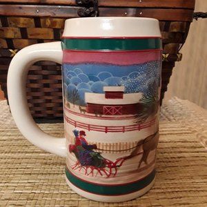1985 VTG Holiday Miller High Life Beer Stein